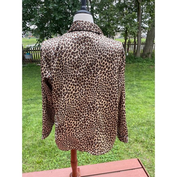 Kathryn Womens Leopard Print Pajama Set L - Picture 6 of 7